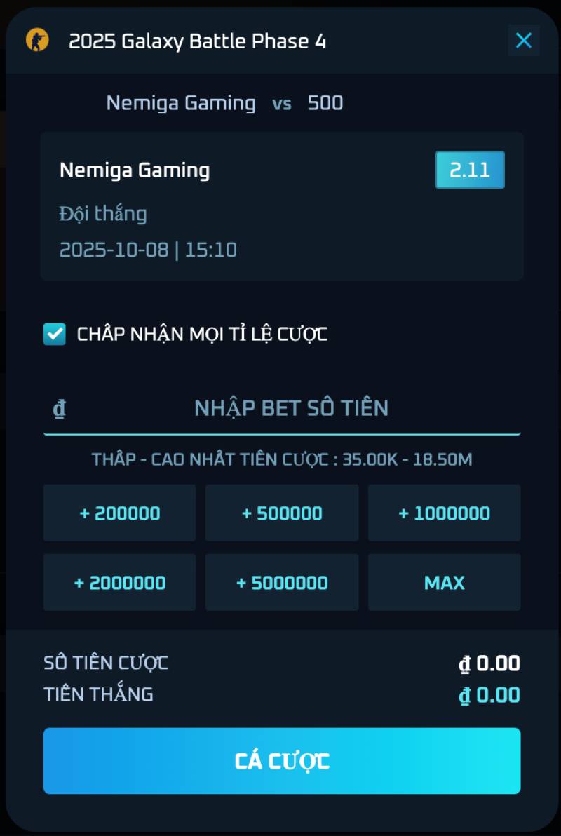 Cược kèo trận
