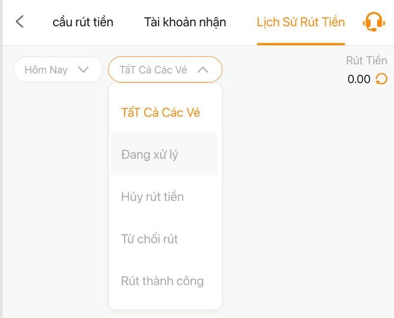 Lịch sử giao dịch rất rõ ràng và dễ tra cứu